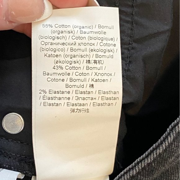 New GANNI straight-leg slit-detail jeans Black size 28 - Picture 11 of 11